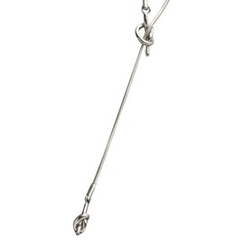 Cream Dot Necklace, Women's, Popular, Hypoallergenic, Stainless Steel, Long, Lariette, Surgical Stainless Steel, Knot, Snake Chain