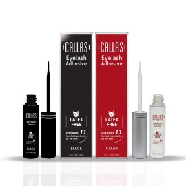Callas Eyelash Adhesive Clear & Black Duo NEW BOX [Free USA Shipping]