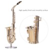 Miniature Copper Saxophone Model with Stand Mini Musical Instrument Ornaments