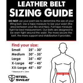 Steel Sweat Weight Lifting Belt - 4 Inches Wide by 10mm - Single Prong Powerlifting Belt That's Heavy Duty - Genuine Cowhide Leather - XX-Large Texus