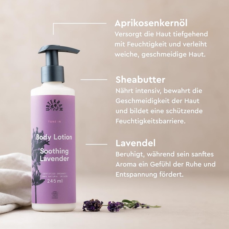 Urtekram Organic Soothing Lavender Body Lotion (1 x 245 ml)