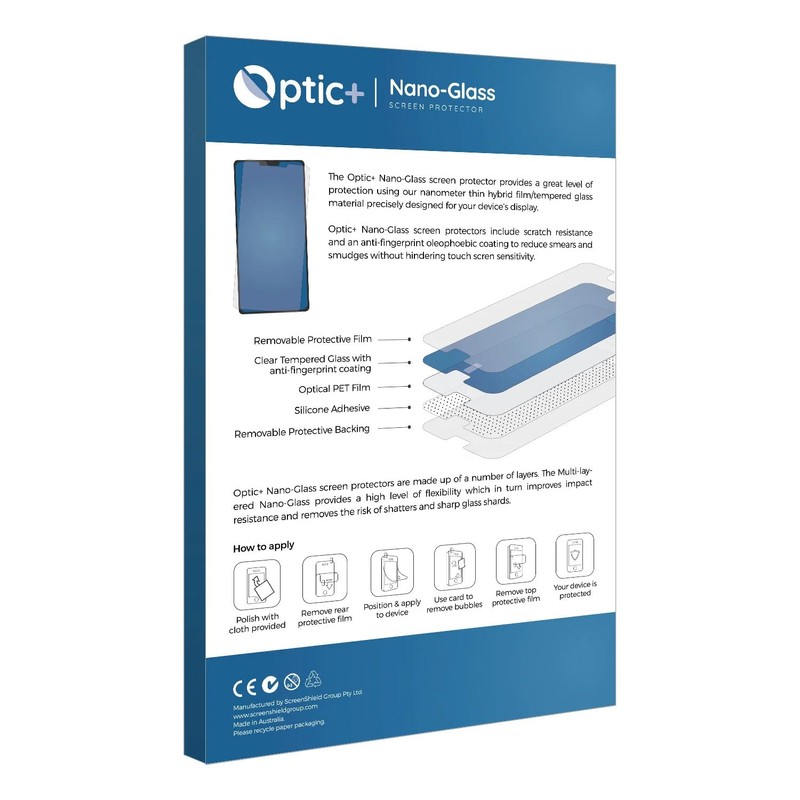 Optic+ Nano Glass Screen Protector for Topcon FC-6000, Clear, NG182299