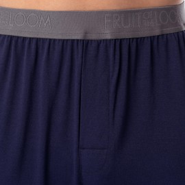Fruit of the Loom Men's 360 Stretch Sleeve V-Neck Top and Short Sleep Pajama Set, Navy