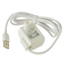 JAMHER Cat Water Fountain Pump Mini Fish Tank Pump Crafts Plant Micro Water Pump Pet Water Fountain Pump Replacement Pump USB-1020 3.5-9V,White