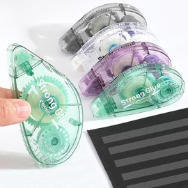 LEFAFA 4 Pack Double Sided Tape Roller, Scrapbook Journaling School Office Supplies Glue Tape Runner for Crafts, Gift Wrapping and Photo Tapes(8mmX8m) (Transparent)