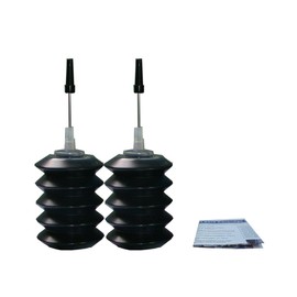 ND ™ Brand Dinsink 2x30ml Black refill ink kit for HP 21 ink cartridge:Deskjet F4135, Deskjet F4140, Deskjet F4150, Deskjet F4172, Deskjet F4180, Deskjet F4185, Deskjet 3910, Deskjet 3915, Deskjet 3920, Deskjet 3930, Deskjet 3930v, Deskjet 3940, Deskjet 