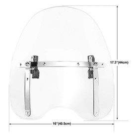 TCT-MOTORPARTS 7/8" Clear Front Windscreen Windshield Fit For Harley Davidson Softail Sportster XL883 1200 FLTR FLTX FLHT Dyna Street Bob Wide Glide Fat Bob Low Rider