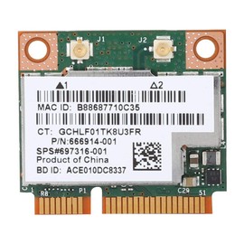BCM943228HMB 802.11n 300Mbps Dual Band Half Mini PCie Wireless WiFi Card Bluetooth 4.0 for HP 210 G1/820 G1/840 G1/850 G1/640 G1/440 G1/430 ​​G1/445 G1 1 Laptop 1