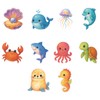 10 Sheets Ocean Stickers for Kids, 200pcs Under The Sea