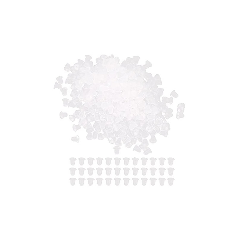 Respaldos de Aretes de Silicona Transparente 500 Piezas
