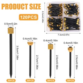 120pcs Picture Hanging Nails, 4 Styles Reusable Picture Frame Nails Picture Hangers Wall Tacks for Hanging Decorative Pins for Wood Wall Drywall Hanging Photo Mirrors Baskets