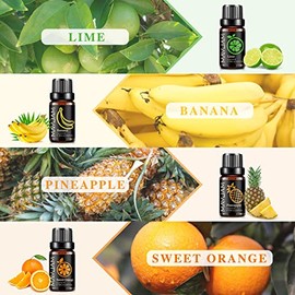MAYJAM MAYJAM Duft Duft?l Set Fruchtiger 8 x 10ML, Frchte Duft?l Set fr ?therischer ?le Diffusor Kerze Herstellung mit Orange/Erdbeere/Mango/Ananas/Papaya/Limette/Banane/Passionsfrucht