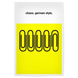 artboxONE Poster 45 x 30 cm Statements & Quotes Typography German Chaos Picture Typography Paper Clips Chaos