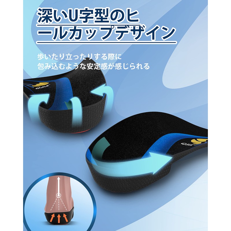 QBK Footbed, Insole, Arch Support, Standing Work, Sports, Arch, Improve