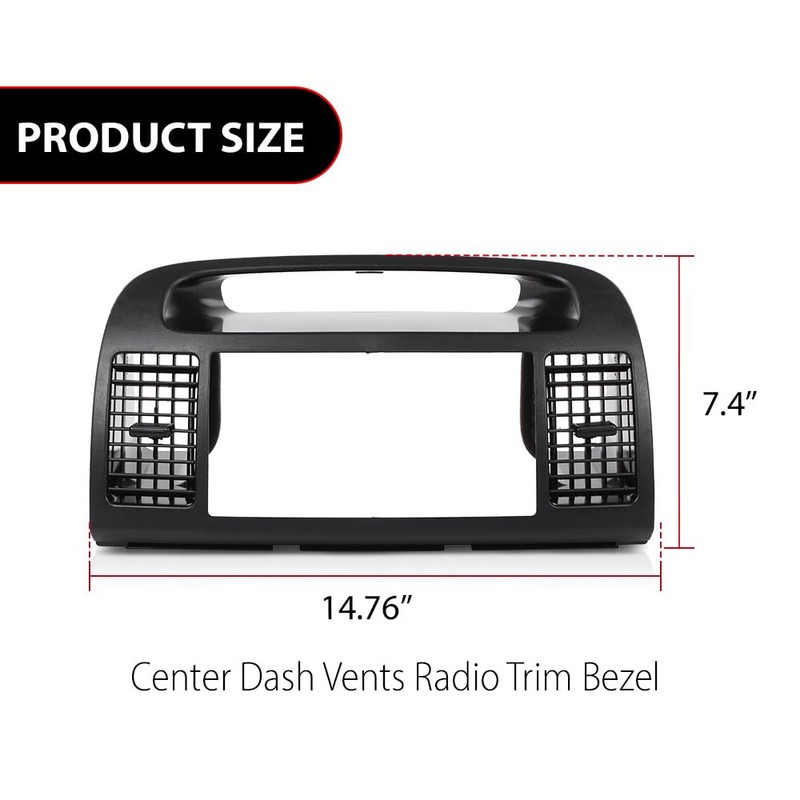 DOTCOM Upper Center Dash Trim Radio Bezel AC Air Vents