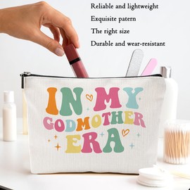 Godmother Gift Makeup Bag Godmother Gifts Cosmetic Bag, God Mother Gifts for Women Mothers Day Christmas Birthday, Accessories Toiletry Zipper Bags, Organizer, Cosmetic Pouch