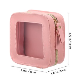 Ipetboom Mini Makeup Bag with Zipper: 1PCS Lipstick Holder Zipper Makeup Pouch, Travel Cosmetics Pouch, Mini Clear Front Storage Pouch, Purse Organizer, Makeup Organizer Bags for Travel