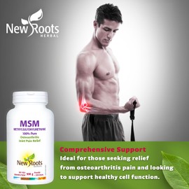 NEW ROOTS HERBAL New Roots Herbal - MSM Pure Powder, 300g - MSM Supplement for Enhanced Mobility & Flexibility, Organic MSM Powder for General Wellness, Move Free MSM Supplements