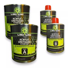LiME LiNE Automotive Acrylic Urethane Clearcoat  2k Top Coat + hardner - 2.5 Qt