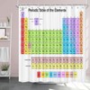 Jipusai 84 INCH Updated Periodic Table of Elements Shower Curtain