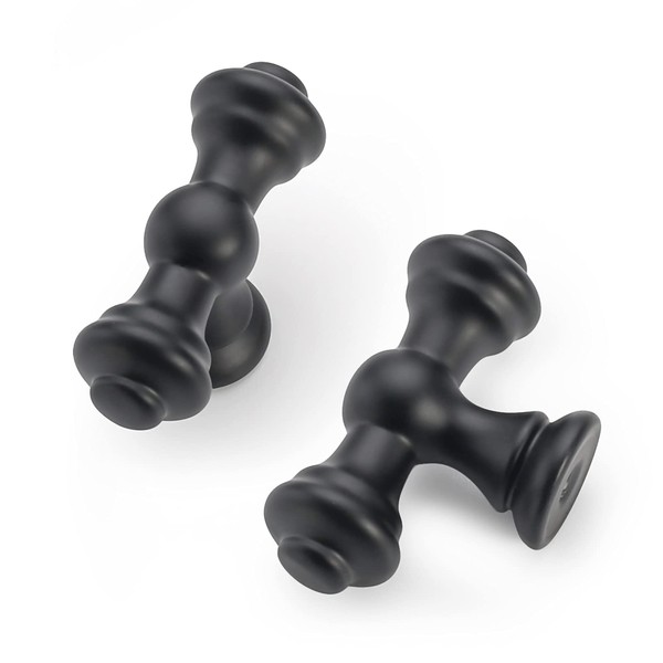 9BUILD EU0040 Pack of 6 Furniture Knobs Black Cabinet Knobs