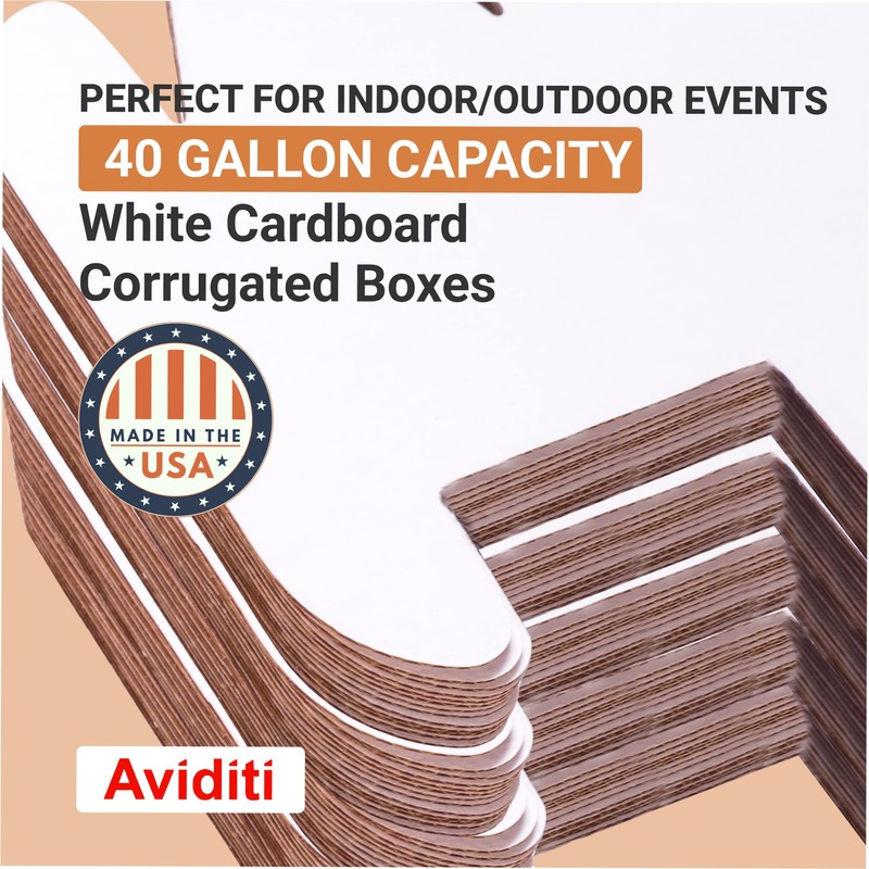 AVIDITI Cardboard Trash Cans and Recycling Bins, 40 Gallon 18"L