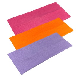 WESTEND CHOICE 9cm Wide Headbands 3 Pack Soft Head Band Plain Stretchy Unisex Kylie headband Bandeau Headbands for Women & Men Gym Yoga Hair Band (Mixed set F)