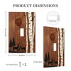 Rustic Farmhouse Brown Wood Deer Light Switch Cover Decorative