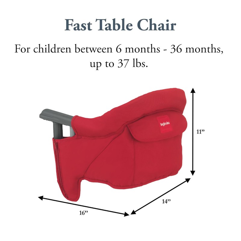 Inglesina Fast Table Chair - Red + Fast Dining Tray