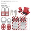 Lockout Tagout Kit, Practical Multifunctional Electrical Lockout Locks for Lock