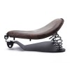 GOODFITMENT Retro Brown Leather Motorcycle Spring Solo Seat w Base