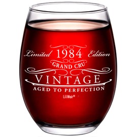 1984 41st Birthday Gifts Wine Glass for Men Women | Birthday Gift Man Woman Turning 41 | Funny 41 st Party Supplies Decorations Ideas | Forty One Year Old Bday Presents | 41years Gag Vintage Gift