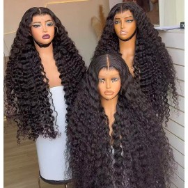 13 X 6 hd Lace Burmese Curly Wig 40 Inch Pixie Curly Wig Natural Wave Wig Loose Wave Wig Afro Kinky Curly Wig Kinky Straight Wigstyle: HD lace 4x4 wig, color: Body Wave, Stretched Length: 16 Inches