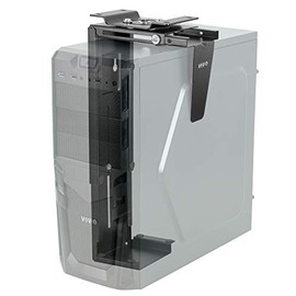 VIVO Adjustable UnderDsk and Wall PCMunt,CPUHlder with Swivel Action and Secure Locking, Black