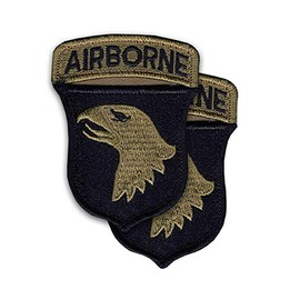 101st Airborne New OCP Patch and Airborne Tab Sewn Together W/Hook Fastener (Pair)