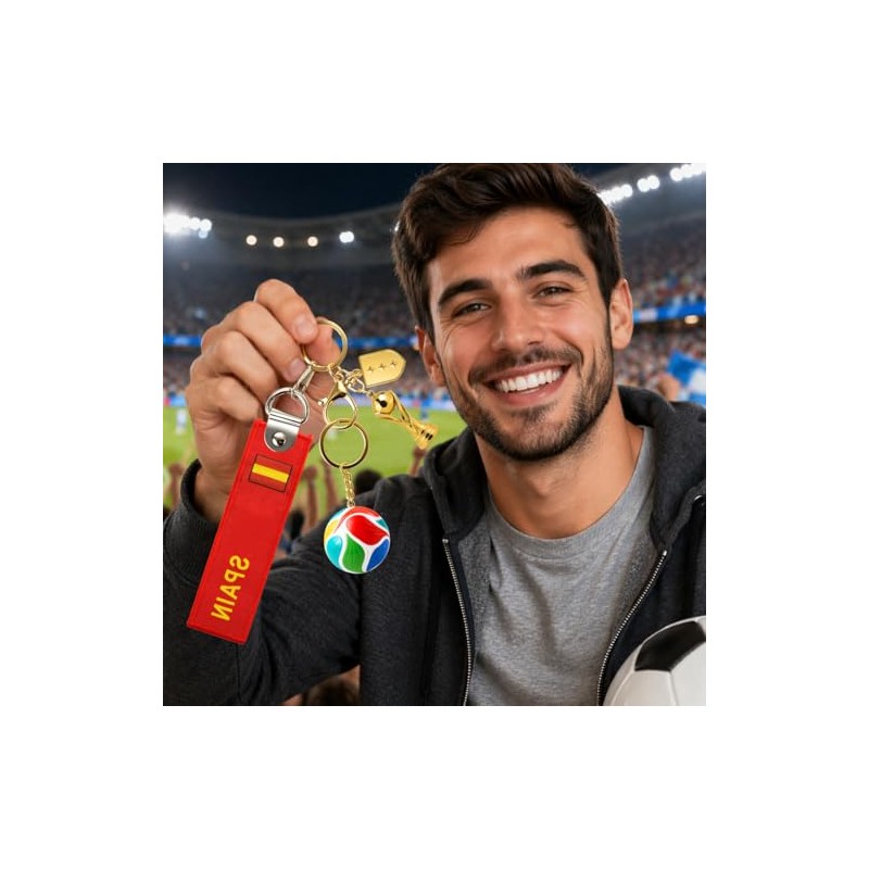 Soccer Keychain Set - 4PCS World Cup Inspired Accessories