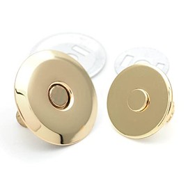 CRAFTMEMORE Botones magnéticos a presión de calidad, cierre fuerte para bolsos, costura, bolsos, cierres, paquete de 6 MNU (16 mm, dorado)