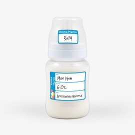 Name Bubbles - Reusable Baby Bottle Labels for Daycare (20 Labels) - Kids Washable Name Tags for Bottles, Sippy Cups, & Snack Containers, Waterproof, Baby Name Stickers, Write-On (Cupcakes)