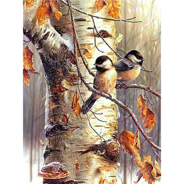 LVIITIS DIY 5D Diamond Painting Arts Sparrow Bird Kits for Adults Full Round Drill, Paintings Embroidery Pictures Craft for Home Wall Decor，5D Painting Dots Kits (Bird)