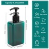 Segbeauty Square Pump Dispenser, 200ml 4pcs Translucent Lotion Bottles, Travel