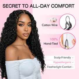 Miracle Feather Crochet Hair for Black Women Deep Wave 18" 100 Strands T30#