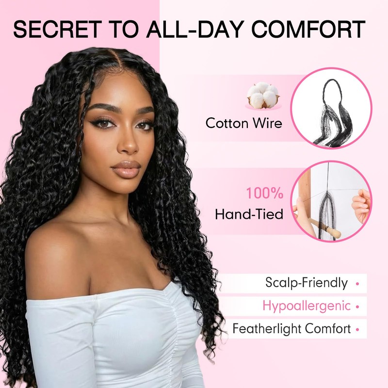 Miracle Feather Crochet Hair for Black Women Deep Wave 18"