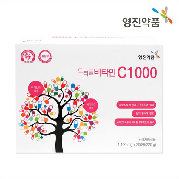 Youngjin Pharmaceutical [Onsale] Youngjin Triple Vitamin C 1100mg 200 tablets_200 day supply / 영진약품 [온세일]영진 트리플 비타민C 1100mg 200정_200일분
