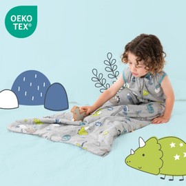 schlummersack Children's Sleeping Bag Baby Summer 130 cm Thin Dino Summer Sleeping Bag Baby 1.0 Tog 1 Tog Baby Sleeping Bag Summer Sleeping Bag Baby Summer Spring