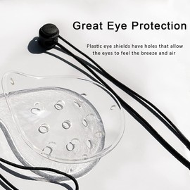 2 Pcs Eye Patch Clear Eye Protect Shield Sterile Transparent Plastic Eye Patch for Eye Protection Eye Surgery (Transparent)