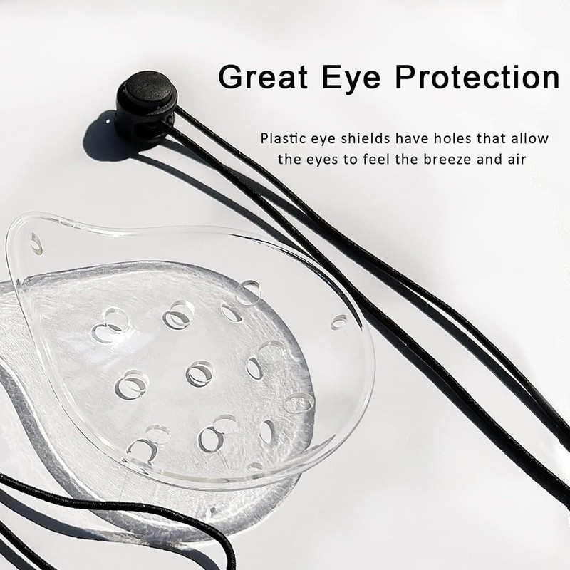 2 Pcs Eye Patch Clear Eye Protect Shield Sterile Transparent
