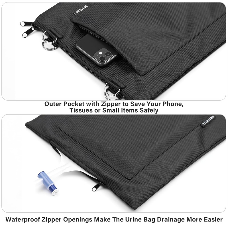 Hoomtree Urine Drainage Bag Holder，Privacy Cover for Foley, Catheter or
