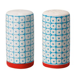 Bloomingville Carla Salt and Pepper Shakers Vintage Retro Diameter 3.5 cm Height 7 cm Blue Ceramic