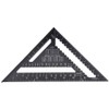 12 inch Black Aluminium Right Angle Triangle Ruler Rustproof Protractor