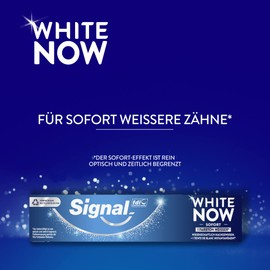 Signal White Now Toothpaste for Immediately 3x Whiter Teeth and Long-Term Whitening Effect** Dental Care for Daily Use 75 ml Pack of 1